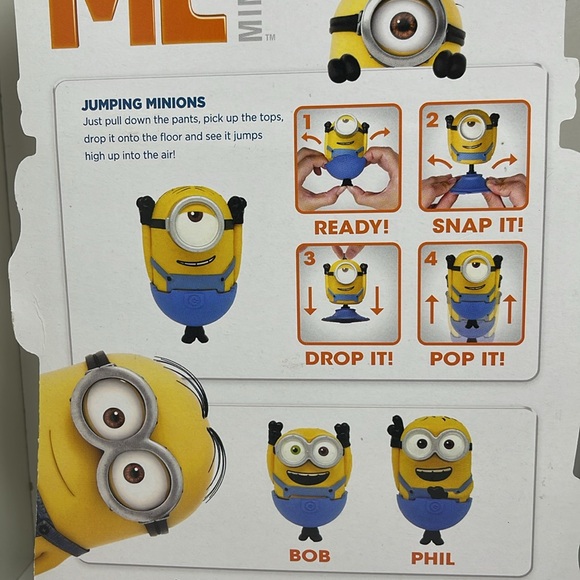 Despicable Me Minion Made Drop and Pop Jumping Minions Phil & Stuart NIP lot 2 - Picture 9 of 10